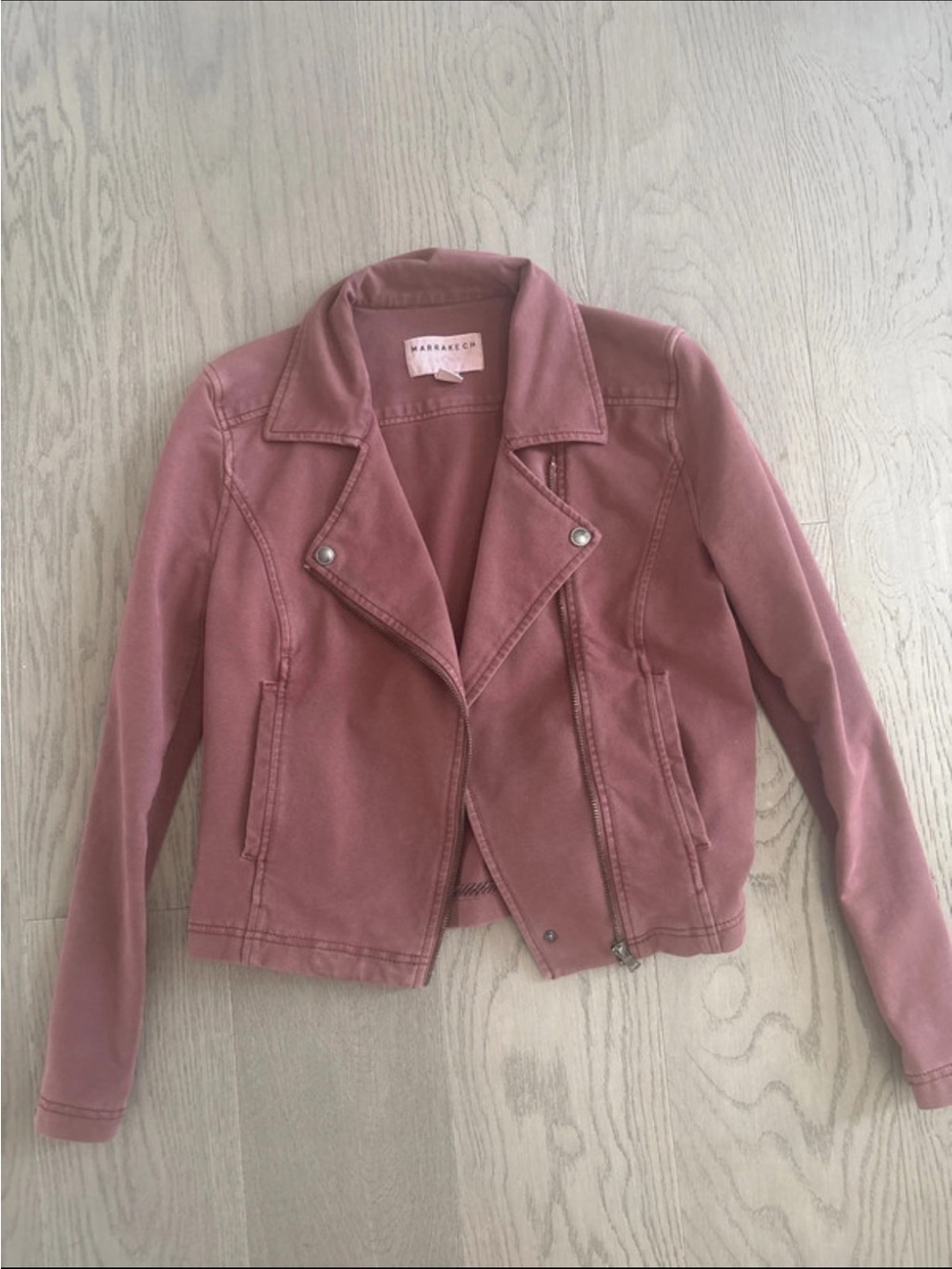 Marrakech Dusty Rose Women's Moto Jacket - Soft Tailored Leather